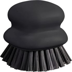 Dish Brush with Handle, Kitchen Scrub Brushes for Cleaning, Dish Scrubber with Nylon bristles for Sink, Pots, Pans(1Pack Black Nylon bristles)
