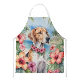 English Foxhound Luau Apron Cooking Kitchen Server Baking Crafts Gardening for Adult Women Men, Unisex, Large, Multicolor